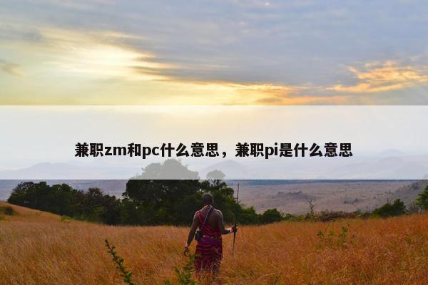 兼职zm和pc什么意思，兼职pi是什么意思