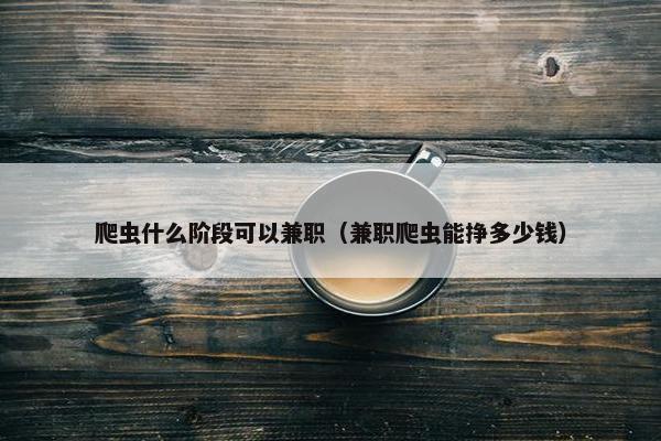 爬虫什么阶段可以兼职（兼职爬虫能挣多少钱）