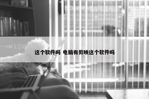 这个软件吗 电脑有剪映这个软件吗