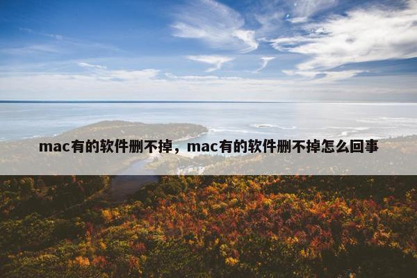 mac有的软件删不掉，mac有的软件删不掉怎么回事