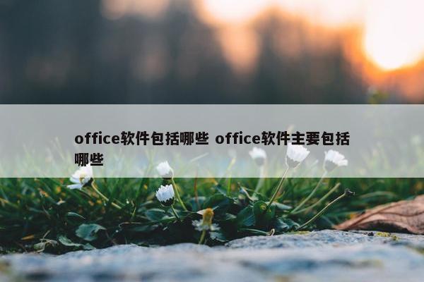 office软件包括哪些 office软件主要包括哪些