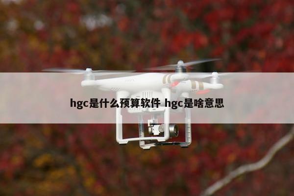 hgc是什么预算软件 hgc是啥意思