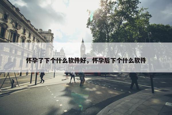 怀孕了下个什么软件好，怀孕后下个什么软件