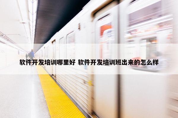 软件开发培训哪里好 软件开发培训班出来的怎么样