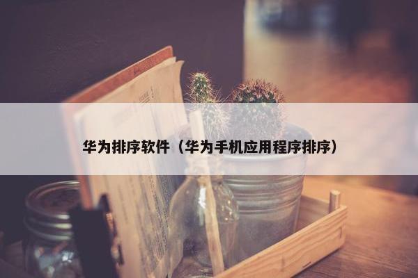 华为排序软件（华为手机应用程序排序）