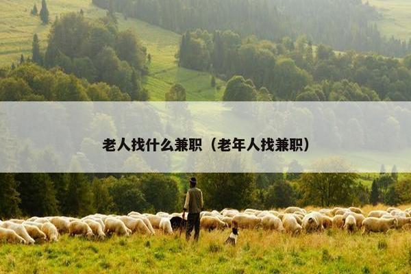 老人找什么兼职（老年人找兼职）