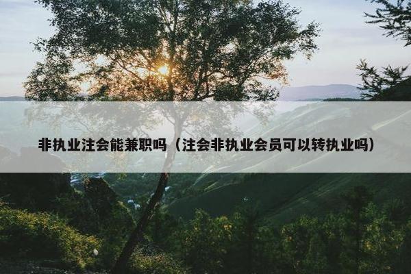 非执业注会能兼职吗（注会非执业会员可以转执业吗）