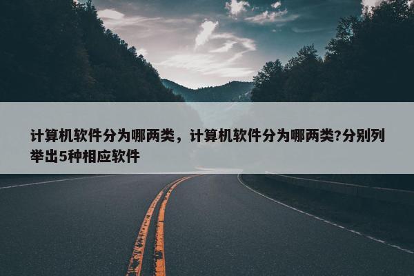 计算机软件分为哪两类，计算机软件分为哪两类?分别列举出5种相应软件