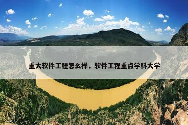 重大软件工程怎么样，软件工程重点学科大学