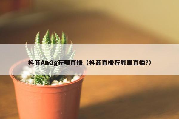 抖音AnGg在哪直播（抖音直播在哪里直播?）