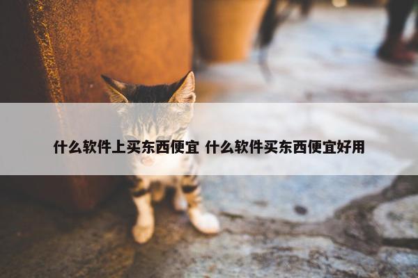 什么软件上买东西便宜 什么软件买东西便宜好用