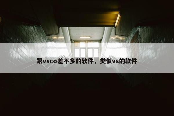 跟vsco差不多的软件，类似vs的软件