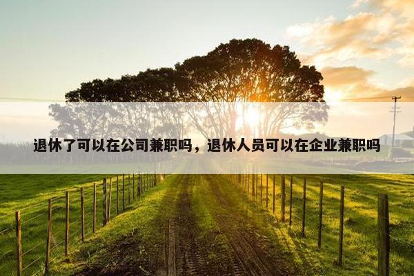 退休了可以在公司兼职吗，退休人员可以在企业兼职吗