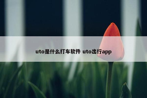 uto是什么打车软件 uto出行app