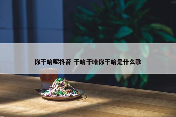 你干哈呢抖音 干哈干哈你干哈是什么歌