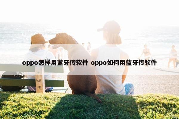 oppo怎样用蓝牙传软件 oppo如何用蓝牙传软件