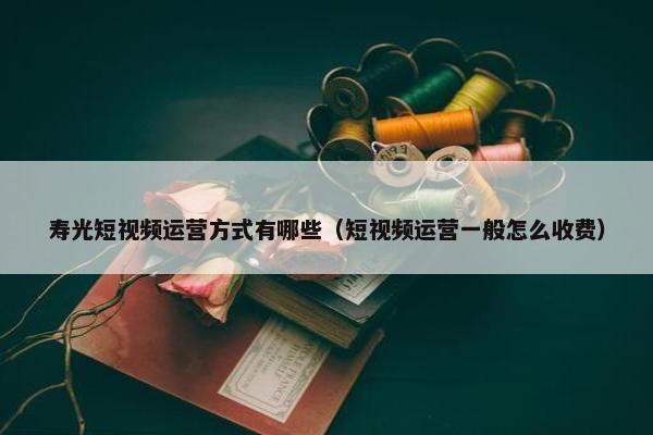 寿光短视频运营方式有哪些（短视频运营一般怎么收费）