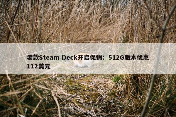 老款Steam Deck开启促销：512G版本优惠112美元