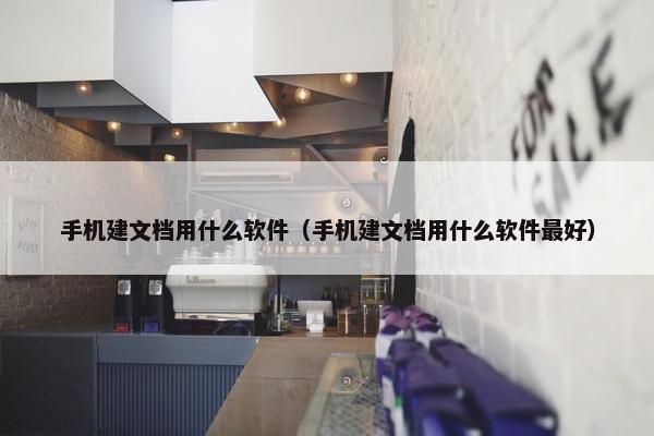 手机建文档用什么软件（手机建文档用什么软件最好）