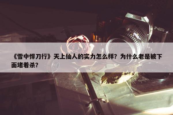 《雪中悍刀行》天上仙人的实力怎么样？为什么老是被下面堵着杀？