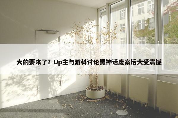 大的要来了？Up主与游科讨论黑神话废案后大受震撼