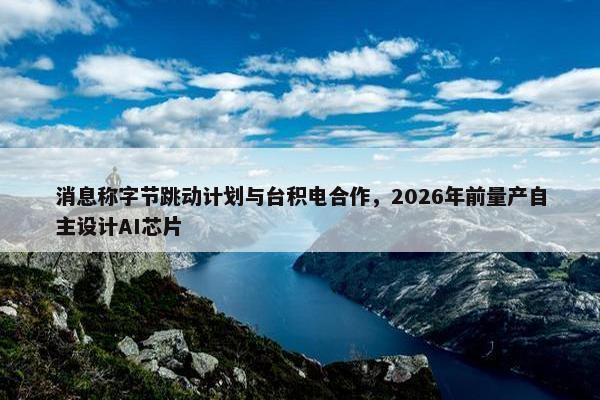 消息称字节跳动计划与台积电合作，2026年前量产自主设计AI芯片