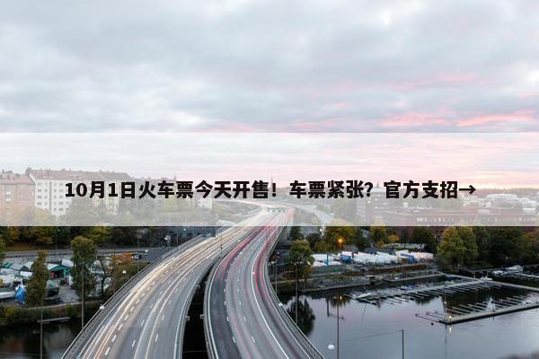 10月1日火车票今天开售！车票紧张？官方支招→