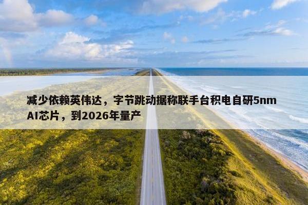 减少依赖英伟达，字节跳动据称联手台积电自研5nm AI芯片，到2026年量产