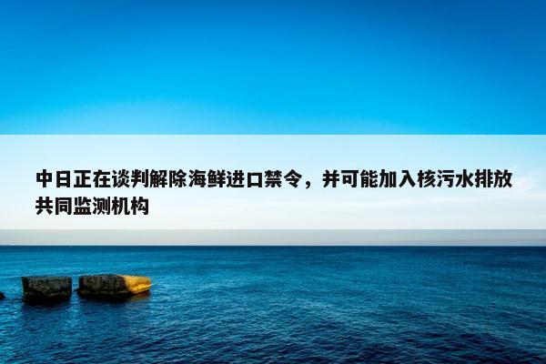 中日正在谈判解除海鲜进口禁令，并可能加入核污水排放共同监测机构