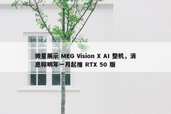 微星展示 MEG Vision X AI 整机，消息称明年一月起推 RTX 50 版