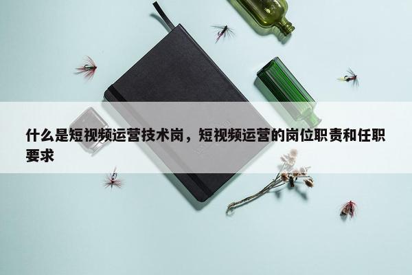 什么是短视频运营技术岗，短视频运营的岗位职责和任职要求