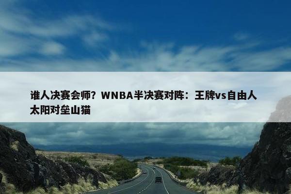 谁人决赛会师？WNBA半决赛对阵：王牌vs自由人 太阳对垒山猫