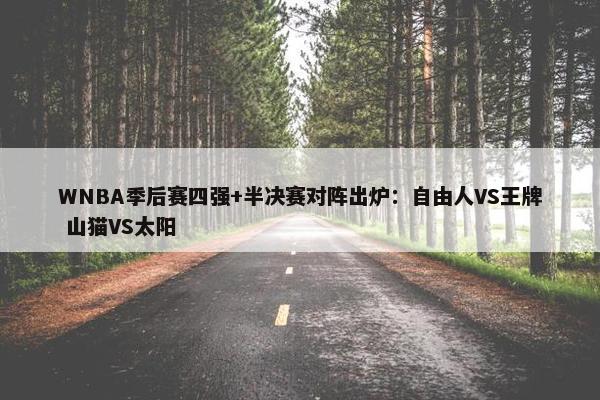 WNBA季后赛四强+半决赛对阵出炉：自由人VS王牌 山猫VS太阳