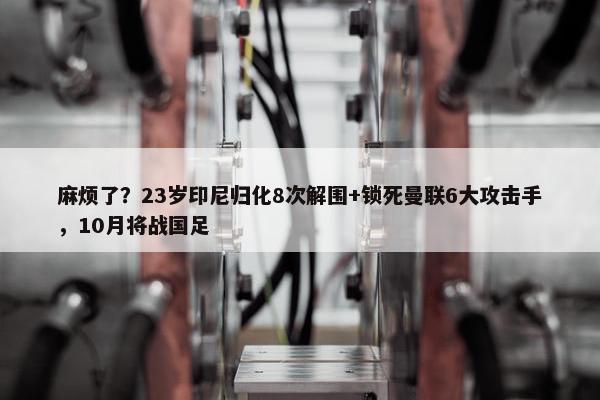 麻烦了？23岁印尼归化8次解围+锁死曼联6大攻击手，10月将战国足