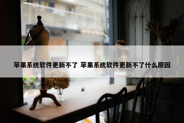 苹果系统软件更新不了 苹果系统软件更新不了什么原因