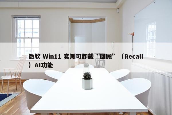 微软 Win11 实测可卸载“回顾”（Recall）AI功能