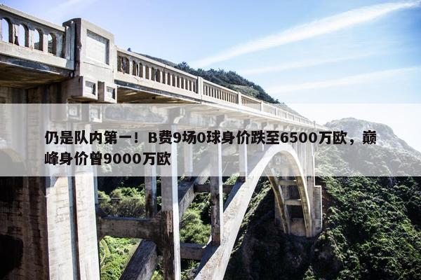 仍是队内第一！B费9场0球身价跌至6500万欧，巅峰身价曾9000万欧