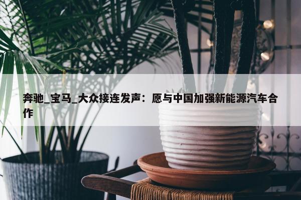 奔驰_宝马_大众接连发声：愿与中国加强新能源汽车合作