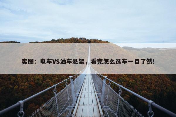 实图：电车VS油车悬架，看完怎么选车一目了然！