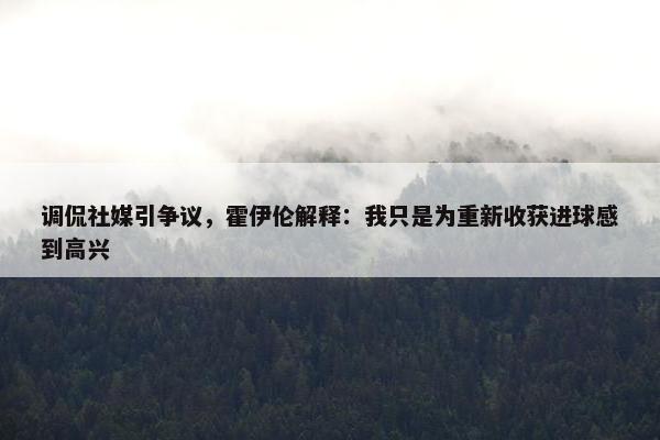 调侃社媒引争议，霍伊伦解释：我只是为重新收获进球感到高兴