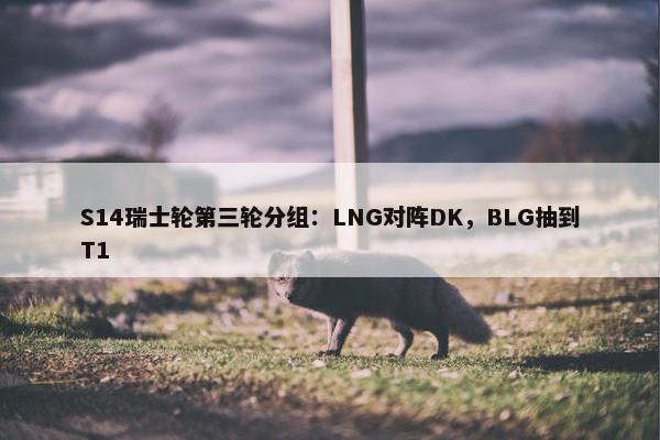 S14瑞士轮第三轮分组：LNG对阵DK，BLG抽到T1