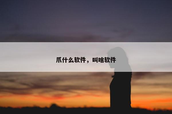 爪什么软件，叫啥软件