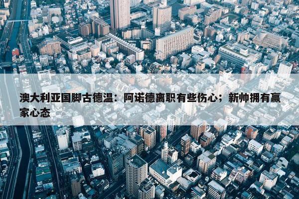 澳大利亚国脚古德温：阿诺德离职有些伤心；新帅拥有赢家心态