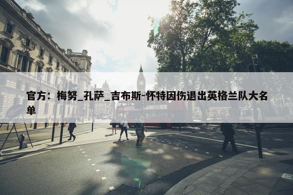 官方：梅努_孔萨_吉布斯-怀特因伤退出英格兰队大名单