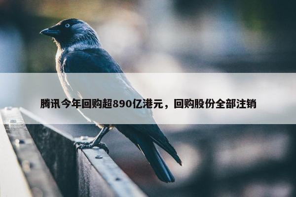 腾讯今年回购超890亿港元，回购股份全部注销