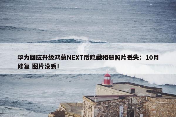 华为回应升级鸿蒙NEXT后隐藏相册照片丢失：10月修复 图片没丢！