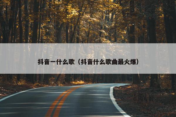 抖音一什么歌（抖音什么歌曲最火爆）