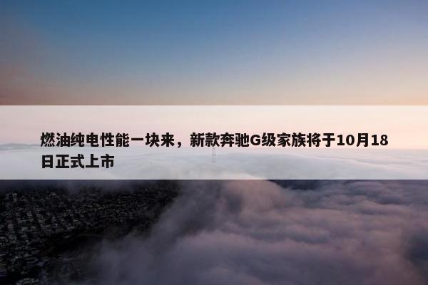 燃油纯电性能一块来，新款奔驰G级家族将于10月18日正式上市