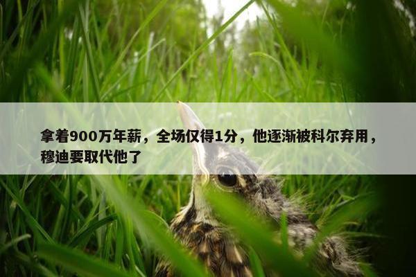 拿着900万年薪，全场仅得1分，他逐渐被科尔弃用，穆迪要取代他了