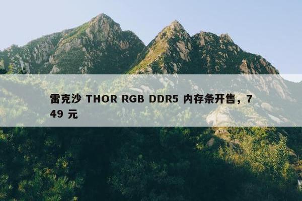 雷克沙 THOR RGB DDR5 内存条开售，749 元